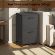File Cabinet – Wood – Rustic Brown and Black – Industrial Style with 2 Drawers and Rolling Wheels