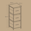 3 Drawer File Cabinet – Wood – Brown – Multi-Functional with Printer Stand and Book Shelf