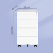 Lockable Mobile File Cabinet – Engineered Wood – Ink Black – 4 Drawers for Documents and Stationery
