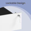 Lockable Mobile File Cabinet – Engineered Wood – Ink Black – 4 Drawers for Documents and Stationery