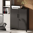 File Cabinet – Steel – Matte Grey – Lockable with Storage Shelves