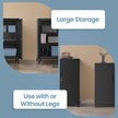 File Cabinet – Steel – Matte Grey – Lockable with Storage Shelves