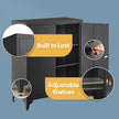 File Cabinet – Steel – Matte Grey – Lockable with Storage Shelves