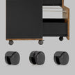 Filing Cabinet – Wood and Metal – Rustic Brown and Black – 2-Drawer with Wheels