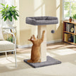 Cat Scratching Post with Climbing Bed – Fabric – Grey – Multi-Level Design for Indoor Cats