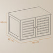 Cat Litter Box Cabinet – PCL – White – Hidden Litter Box with Removable Divider and Dual Shutter Doors