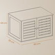 Cat Litter Box Cabinet – Rustic Brown – Hidden Design with Removable Divider and Shutter Doors