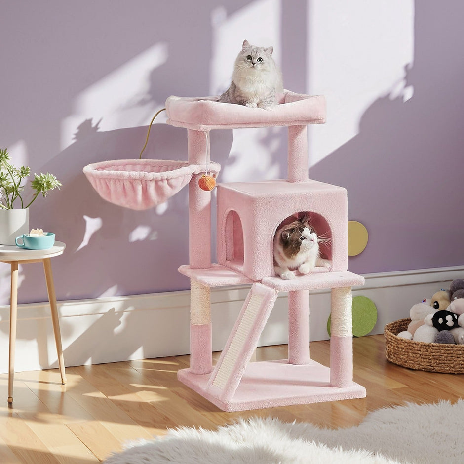 Cat Tree – PCT051P01 – Jelly Pink – Widened Perch for Large Cats and Kittens