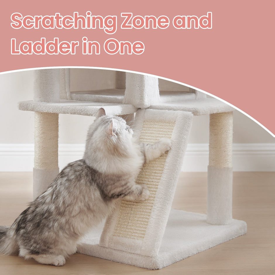 Cat Tree – PCT051P01 – Jelly Pink – Widened Perch for Large Cats and Kittens