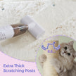 Cat Tree – Wood – Light Grey – Large Perch with Two Cat Caves and Scratching Post
