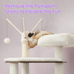 Cat Tree – Wood – Cloud White – Modern Design with Litter Box Enclosure and Scratching Posts