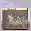 Cat Tree – Wood – Cloud White – Modern Design with Litter Box Enclosure and Scratching Posts