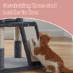 Cat Tree – Engineered Wood – Light Grey – Widened Perch for Large Cats