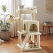 Cat Tree – Engineered Wood – Light Grey – Widened Perch for Large Cats