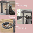 Cat Tree Tower – Engineered Wood – Light Grey – Includes Sisal Scratching Posts