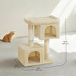 Cat Tree – Engineered Wood – Light Grey – Includes Large Perch and Plush Condos