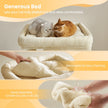Cat Tree – Engineered Wood – Light Grey – Includes Large Perch and Plush Condos