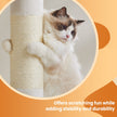 Cat Tree – Engineered Wood – Light Grey – Includes Large Perch and Plush Condos