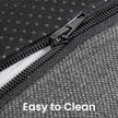 Dog Bed – Linen-Look – Light Grey – Easy to Clean with Raised Edges
