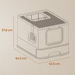 Enclosed Cat Litter Box – Plastic – Hooded – Spacious with Slide-Out Tray and Anti-Tracking Features