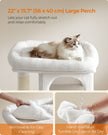 Cat Tree – Engineered Wood – Cream White – Features Scratching Posts and Cat Caves