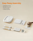 Cat Tree – Engineered Wood – Cream White – Features Scratching Posts and Cat Caves