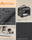 Foldable Pet Carrier – Fabric – Grey – Portable with Breathable Mesh and Storage Pockets, 91 x 63 x 63 cm