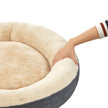 Round Dog Bed – Fabric – Dark Grey – Washable Cover, 50 cm Diameter