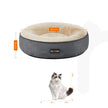 Round Dog Bed – Fabric – Dark Grey – Washable Cover, 50 cm Diameter
