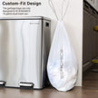 Drawstring Bin Liners – Durable Plastic – White – 30L Capacity – 90 Pieces in 2 Rolls