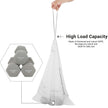 Drawstring Bin Liners – Durable Plastic – White – 30L Capacity – 90 Pieces in 2 Rolls