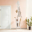 Freestanding Coat Rack – Metal – Black – 12 Hooks with Umbrella Holder