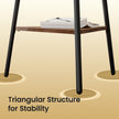 Freestanding Coat Rack – Wood and Metal – Greige and Black – Industrial Style with 2 Shelves