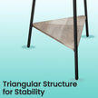 Freestanding Coat Rack – Wood and Metal – Greige and Black – Industrial Style with 2 Shelves