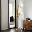 Standing Coat Rack – Solid Wood – White – Tree-Shaped with 8 Hooks and Adjustable Height Options