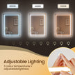 Makeup Desk – MDF – Cloud White – Modern Design with Adjustable LED Lights, Drawers, and Shelves