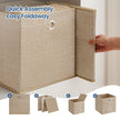 Foldable Storage Boxes – Fabric – Sand Beige – Set of 6, 30 x 30 x 30 cm, Ideal for Cube Storage Units and Clothes Storage