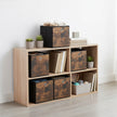 Storage Cubes – Oxford and Non-Woven Fabric – Rustic Brown and Black – Foldable Set of 6 with Handle
