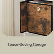 Storage Cubes – Oxford and Non-Woven Fabric – Rustic Brown and Black – Foldable Set of 6 with Handle