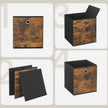 Storage Boxes – Non-Woven Fabric – Grey – Foldable Set of 6 with Handle