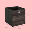 Storage Boxes – Non-Woven Fabric – Grey – Foldable Set of 6 with Handle