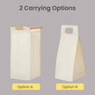 Laundry Sorter – Fabric – Cream White – 3 Compartments with Shelf and Side Pockets, 150L Capacity