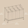 Mobile Laundry Organizer Cart – Fabric – Black – 4 Detachable Bags with Rolling Trolley Design