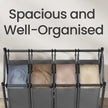 Mobile Laundry Organizer Cart – Fabric – Black – 4 Detachable Bags with Rolling Trolley Design