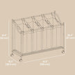 Mobile Laundry Organizer Cart – Fabric – Black – 4 Detachable Bags with Rolling Trolley Design