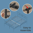 Double Bed Frame – Metal – Ink Black – Easy Assembly, Suitable for Small Spaces