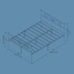 Double Bed Frame – Metal – Ink Black – Easy Assembly, Suitable for Small Spaces