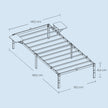 Single Metal Bed Frame – Metal – Black – Includes Bedside Shelves