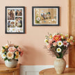 Set of 2 Multi Picture Frames – Wood – Black – Includes Mats for A4 and 4x6 Photos