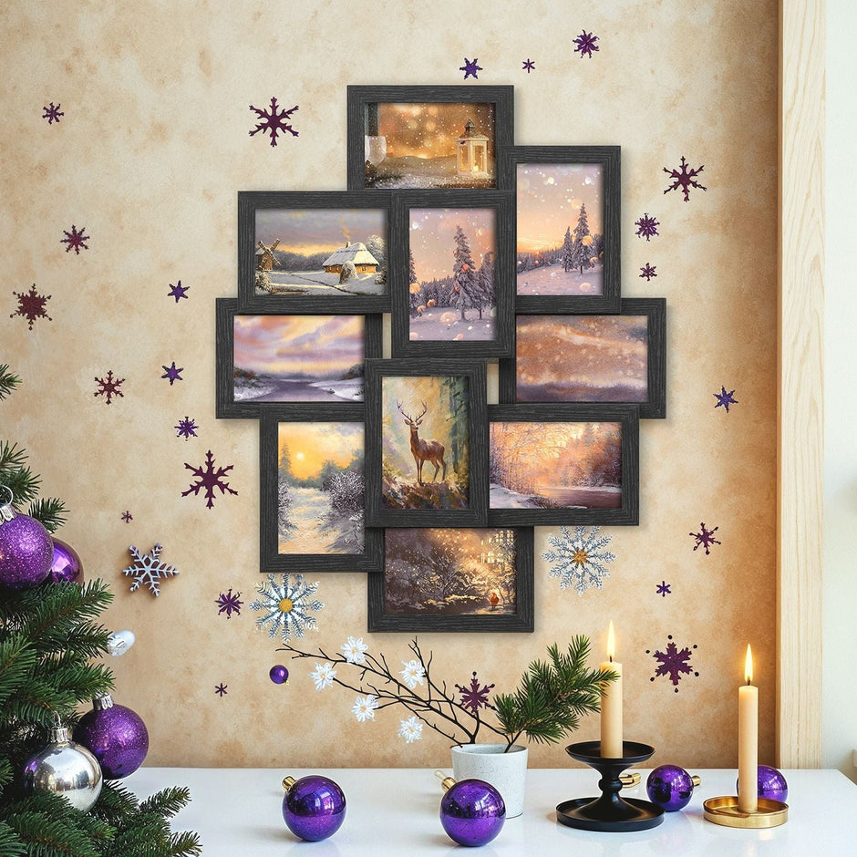 Collage Picture Frame – MDF – Cloud White – 10-Opening for 4x6 Photos
